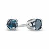 Thumbnail Image 0 of 1/4 CT. T.W. Enhanced Blue Diamond Solitaire Stud Earrings in 14K White Gold