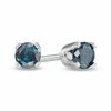 Thumbnail Image 1 of 1/4 CT. T.W. Enhanced Blue Diamond Solitaire Stud Earrings in 14K White Gold