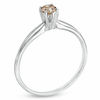 Thumbnail Image 1 of 1/4 CT. Champagne Diamond Solitaire Engagement Ring in 14K White Gold