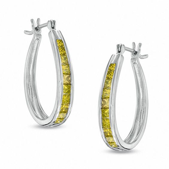 zales yellow diamond earrings
