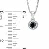Thumbnail Image 1 of 1/2 CT. T.W. Enhanced Black and White Diamond Frame Pendant in Sterling Silver