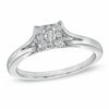 Thumbnail Image 1 of 1/4 CT. T.W. Composite Diamond Square Frame Engagement Ring in 10K White Gold