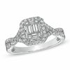 Thumbnail Image 1 of 5/8 CT. T.W. Baguette Diamond Frame Engagement Ring in 14K White Gold