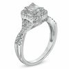 Thumbnail Image 2 of 5/8 CT. T.W. Baguette Diamond Frame Engagement Ring in 14K White Gold