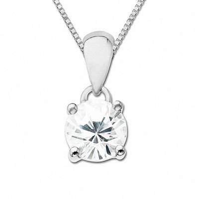 White Sapphire Solitaire Necklace 2024 favors