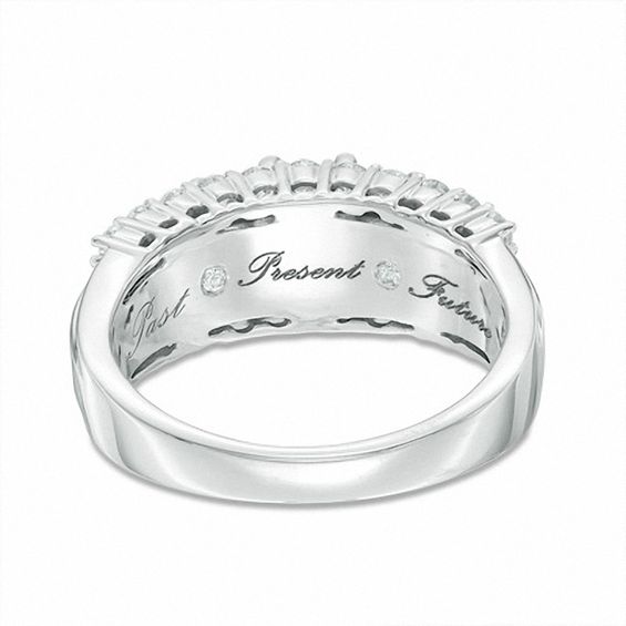 1-1/2 CT. T.w. Princess-Cut Diamond Three Stone Engagement Ring in 14K White Gold