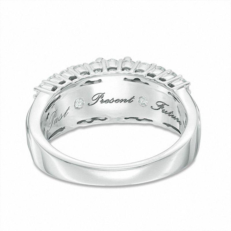 Main Image 3 of 1-1/2 CT. T.W. Princess-Cut Diamond Three Stone Engagement Ring in 14K White Gold
