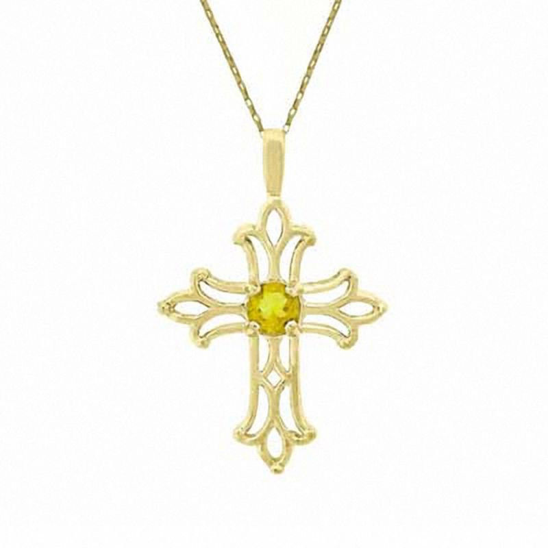 Zales birthstone cross necklace deals