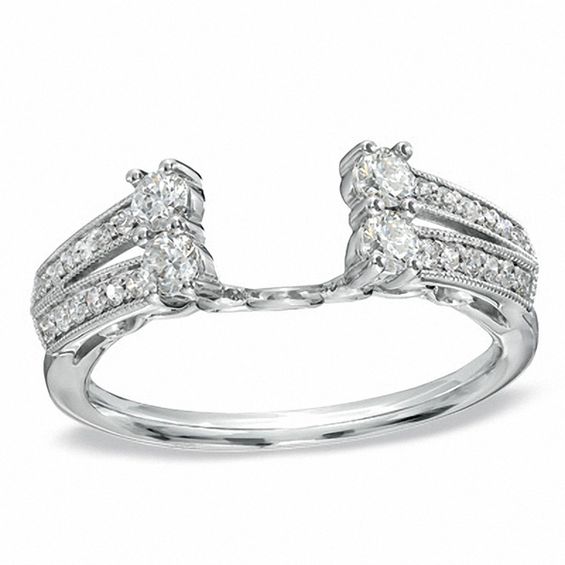 1 2 CT T W Diamond Solitaire Enhancer  in 14K White Gold 