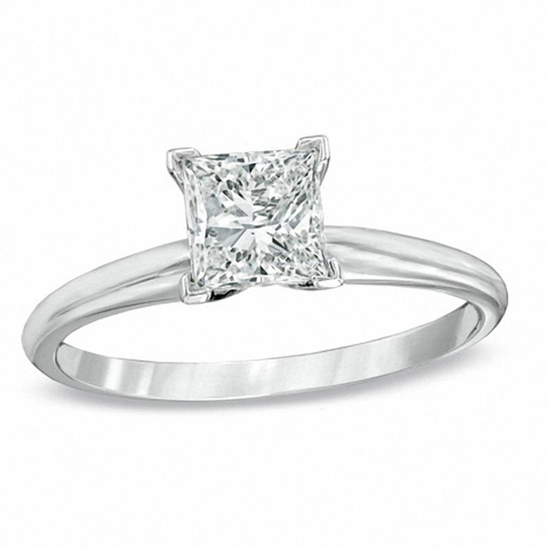 Princess Cut Solitaire Engagement Ring - Diamondrensu