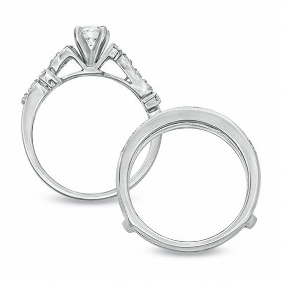 1 CT. T.w. Diamond Vine Bridal Set in 14K White Gold