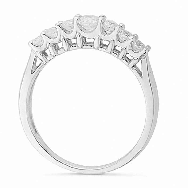 Main Image 2 of 1/2 CT. T.W. Diamond Wedding Band in 10K White Gold
