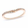 Thumbnail Image 1 of 1/8 CT. T.W. Diamond Contour Wedding Band in 14K Rose Gold