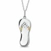 Thumbnail Image 0 of Diamond Accent Sandal Pendant in 10K Two-Tone Gold