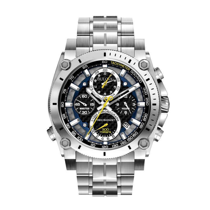 Main Image 1 of Men's Bulova Precisionist Chronograph Dive Watch with Black Dial (Model: 96B175)