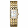 Thumbnail Image 0 of Ladies' Bulova Crystal Accent Gold-Tone Watch with Rectangular Mother-of-Pearl Dial (Model: 98L159)