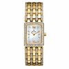 Thumbnail Image 1 of Ladies' Bulova Crystal Accent Gold-Tone Watch with Rectangular Mother-of-Pearl Dial (Model: 98L159)
