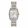 Thumbnail Image 1 of Ladies' Bulova Diamond Accent Two-Tone Watch with Tonneau Mother-of-Pearl Dial (Model: 98R159)