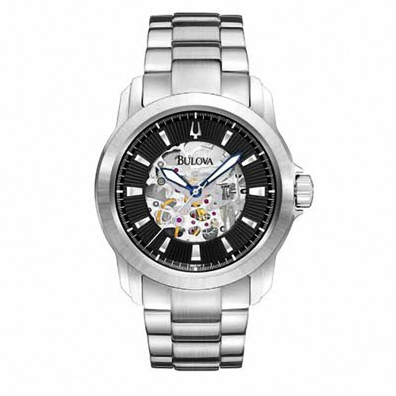 Men's Bulova Automatic Watch with Black Dial (Model: 96A141)