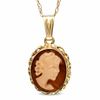 Thumbnail Image 1 of Oval Carnelian Cameo Pendant in 14K Gold