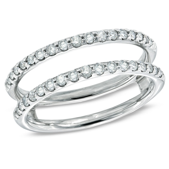 1/2 CT. T.w. Diamond Open Solitaire Enhancer in 14K White Gold