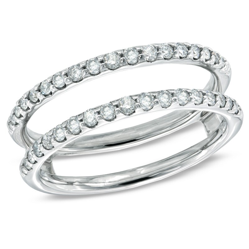 Main Image 1 of 1/2 CT. T.W. Diamond Open Solitaire Enhancer in 14K White Gold