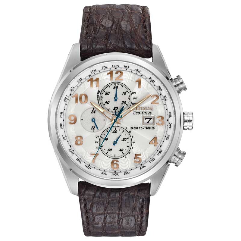 Main Image 1 of Men's Citizen Eco-Drive® Limited Edition World Chronograph A-T Watch with White Dial (Model: AT8010-23A)