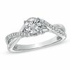 Thumbnail Image 1 of 1 CT. T.W. Diamond Twist Shank Engagement Ring in 14K White Gold