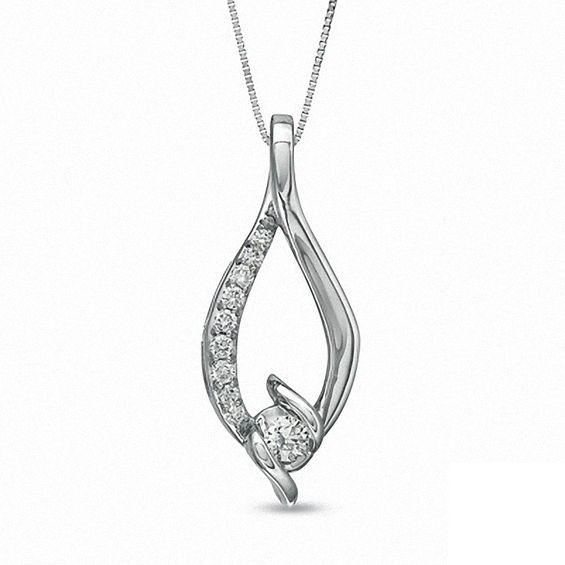 Sirenaâ¢ 1/3 CT. T.w. Diamond Pendant in 14K White Gold