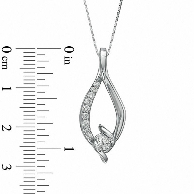 Main Image 2 of Sirena™ 1/3 CT. T.W. Diamond Pendant in 14K White Gold