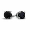 Thumbnail Image 0 of 1/4 CT. T.W. Black Diamond Solitaire Stud Earrings in 14K White Gold