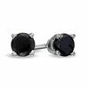 Thumbnail Image 1 of 1/4 CT. T.W. Black Diamond Solitaire Stud Earrings in 14K White Gold