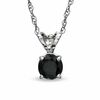 Thumbnail Image 1 of 1/2 CT. Black Diamond Solitaire Pendant in 14K White Gold
