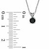 Thumbnail Image 2 of 1/2 CT. Black Diamond Solitaire Pendant in 14K White Gold