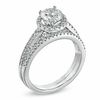 Thumbnail Image 2 of 1-1/2 CT. T.W. Certified Diamond Bridal Set in 14K White Gold (I/I1)