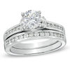 Thumbnail Image 1 of 1-1/2 CT. T.W. Certified Diamond Bridal Set in 14K White Gold (I/I1)