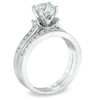 Thumbnail Image 2 of 1-1/2 CT. T.W. Certified Diamond Bridal Set in 14K White Gold (I/I1)