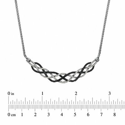 Blue Crystal Beaded Chain Necklace Black Diamond Star Gift For Her
