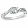 Thumbnail Image 1 of 1/4 CT. T.W. Diamond Bypass Promise Ring in 10K White Gold