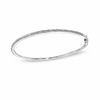 Thumbnail Image 1 of 1/7 CT. T.W. Diamond Straight Line Bangle in Sterling Silver