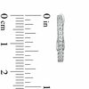 Thumbnail Image 2 of Lab-Created White Sapphire Hoop Earrings in Sterling Silver