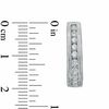 Thumbnail Image 2 of Lab-Created White Sapphire Milgrain Hoop Earrings in Sterling Silver