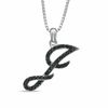Thumbnail Image 0 of 1/4 CT. T.W. Black Diamond "J" Initial Pendant in Sterling Silver