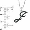 Thumbnail Image 1 of 1/4 CT. T.W. Black Diamond "J" Initial Pendant in Sterling Silver