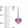 Thumbnail Image 2 of Heart-Shaped Lab-Created Pink and White Sapphire Pendant and Earrings Set in Sterling Silver