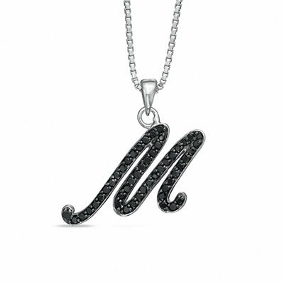 Sterling Silver Initial M Pendant 