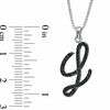 Thumbnail Image 2 of 1/4 CT. T.W. Black Diamond "L" Initial Pendant in Sterling Silver