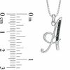 Thumbnail Image 2 of Black Diamond Accent "A" Initial Pendant in Sterling Silver
