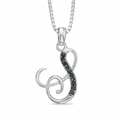 Zales sterling silver initial necklace deals