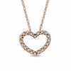Thumbnail Image 1 of Diamond Accent Heart Pendant in 10K Rose Gold
